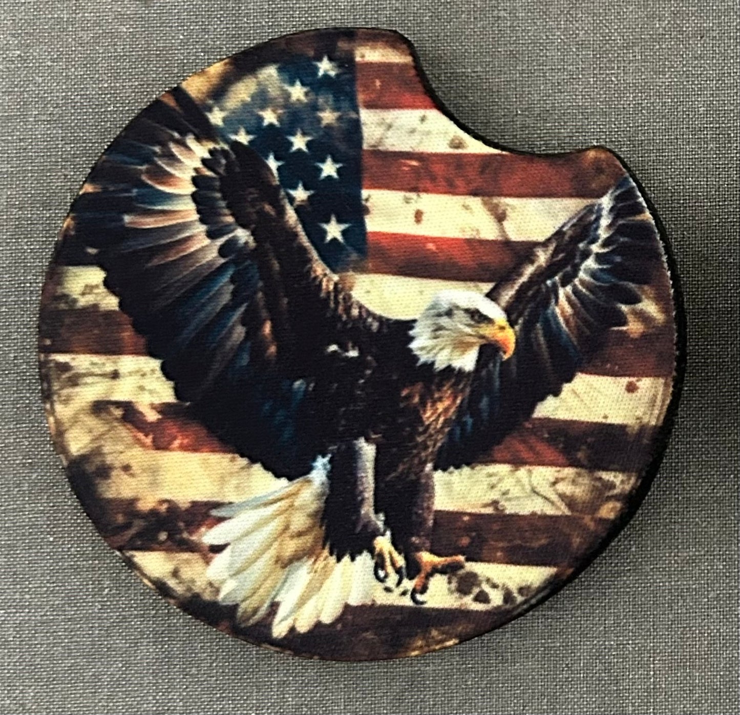 American Flag with Eagle Car Coasters
