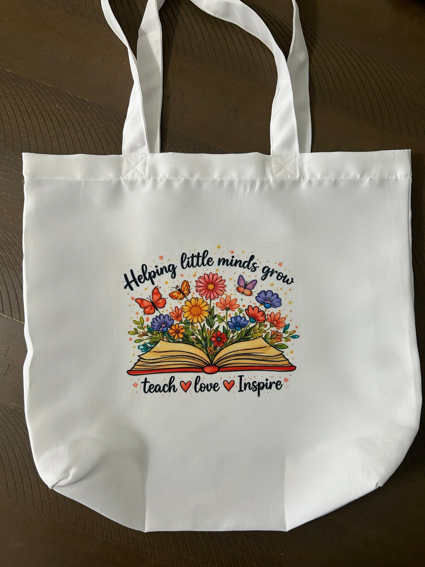 Helping Little Minds Grow Teacher Tote Bag