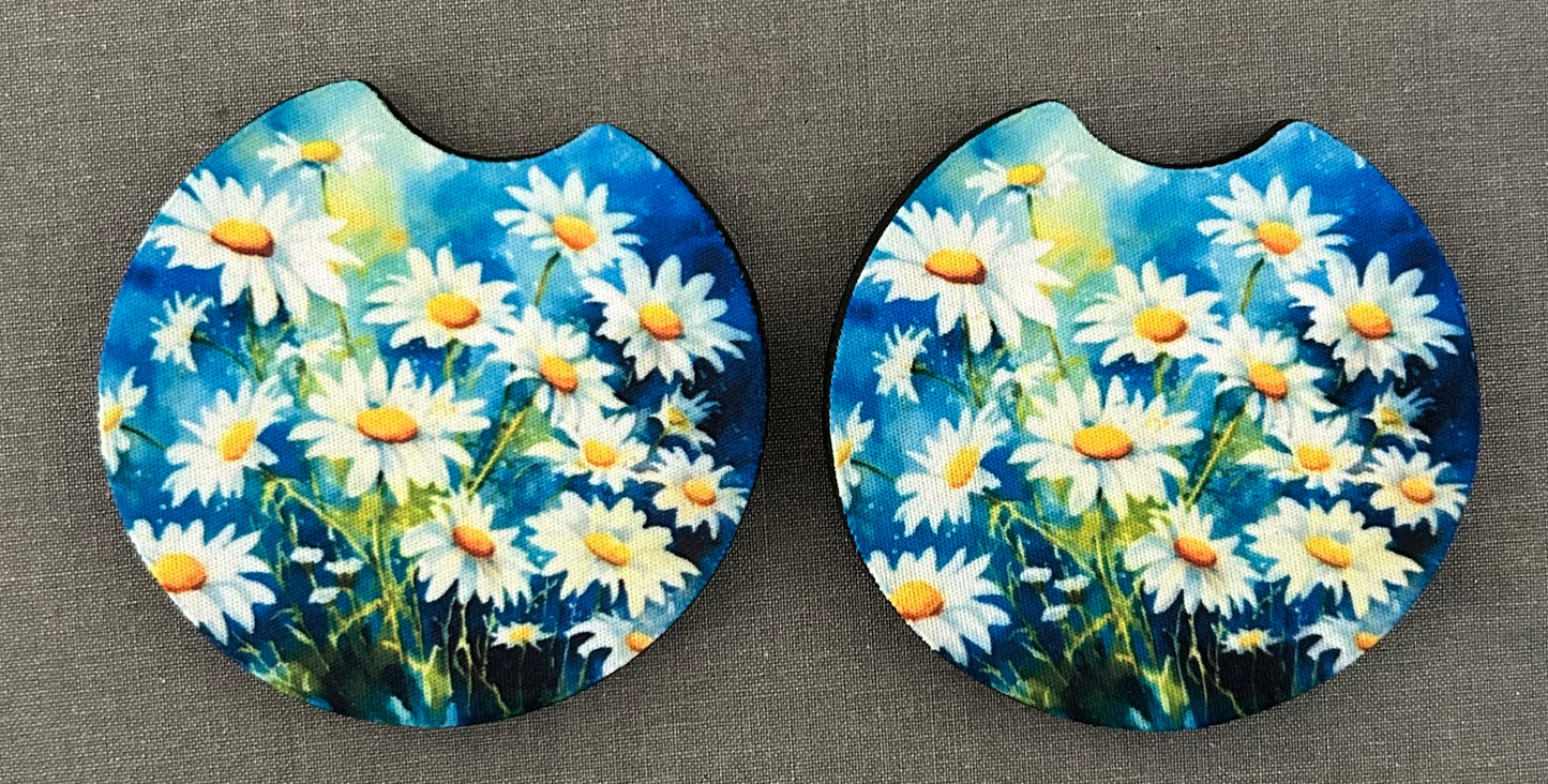 Daisy Car Coasters