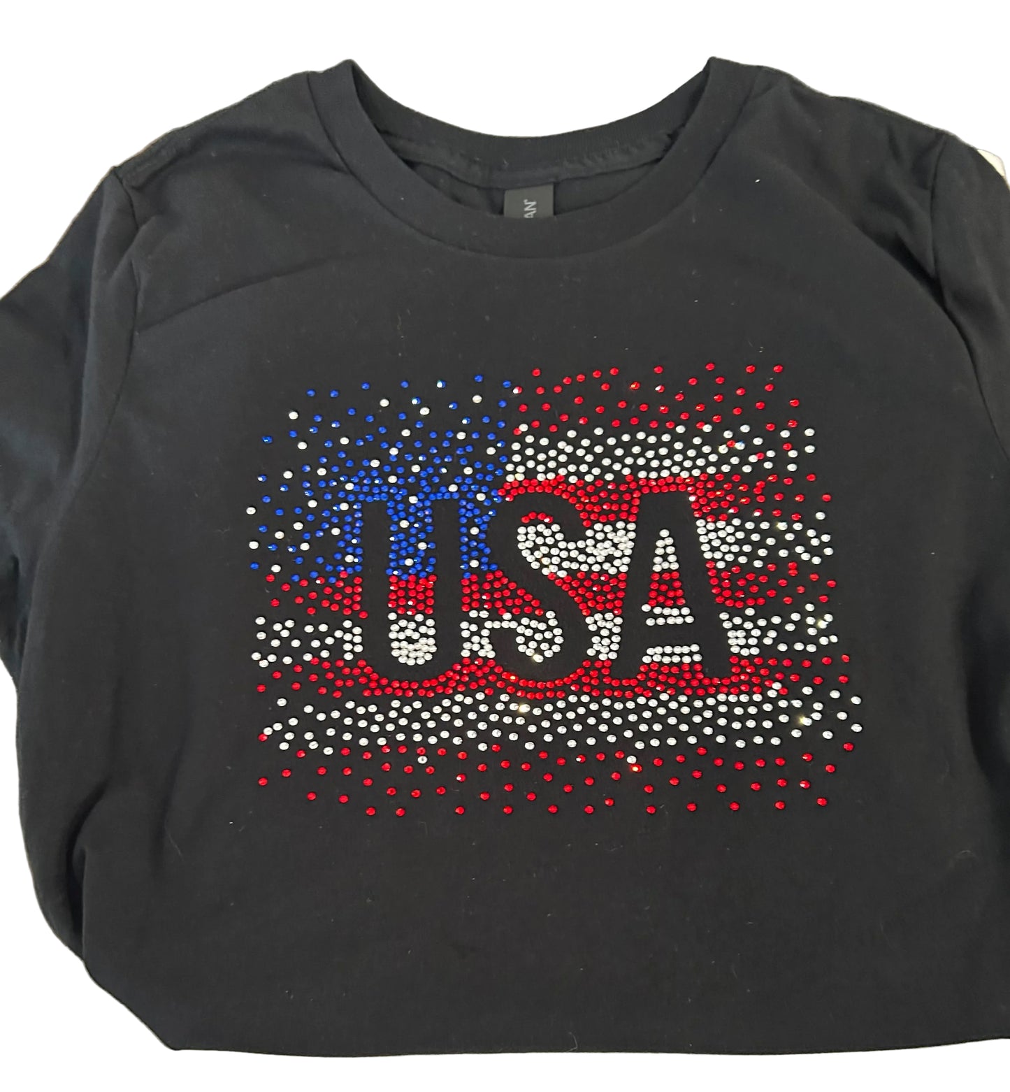 USA Flag Rhinestone Tshirt